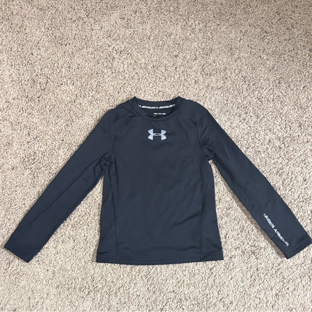 Under Armour Kids Coldgear Long Sleeve Black Shirt